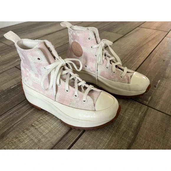 Converse Run Star Hike Platform High Egret Pink Clay Women's Size7.5 - Picture 2 of 8